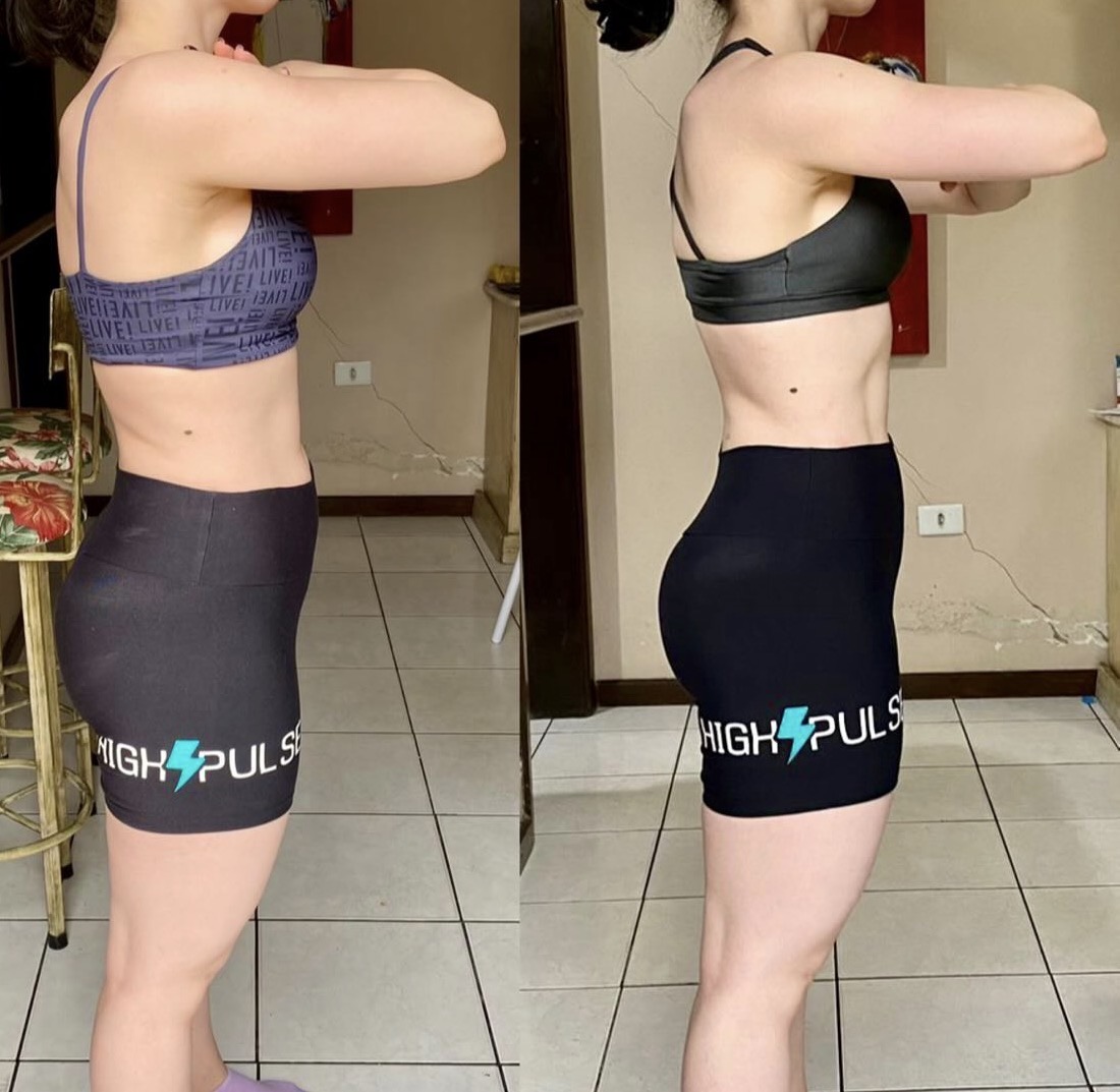 Transformação feminina — perfil lateral